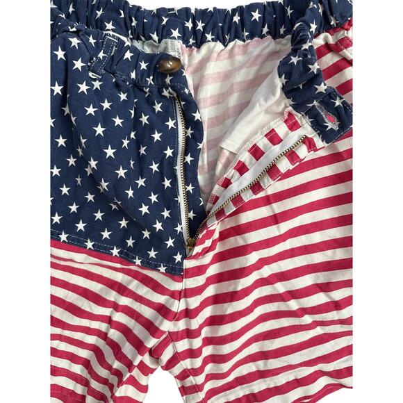 Chubbies The ‘Mericas Elastic Waist Red, White & Blue Flag Shorts Size Medium - Picture 7 of 9